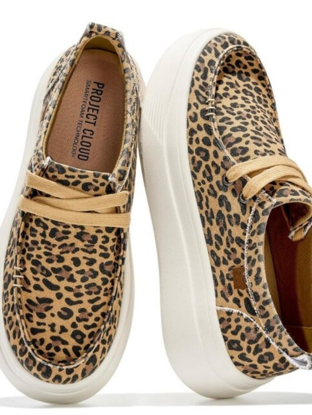 NEW Project Cloud LEOPARD PRINT Womens Canvas /Platform Loafers